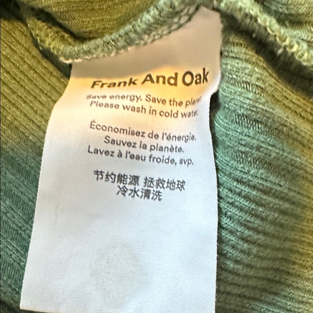 Donating 04/15 Frank & Oak Olive Short Sleeve Polo Top - Picture 4 of 5